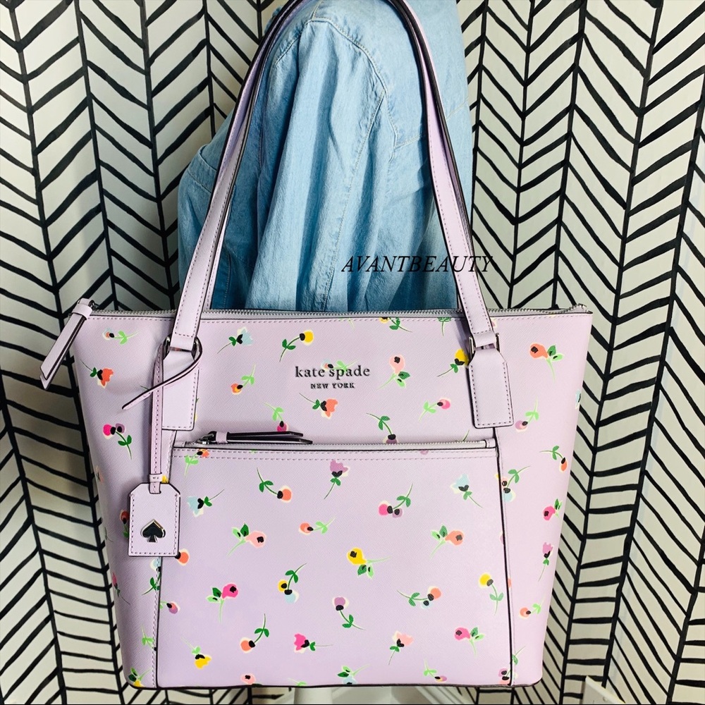 🔸 Wildflower ditsy Kate spade Cameron pocket tote - Picture 8 of 14